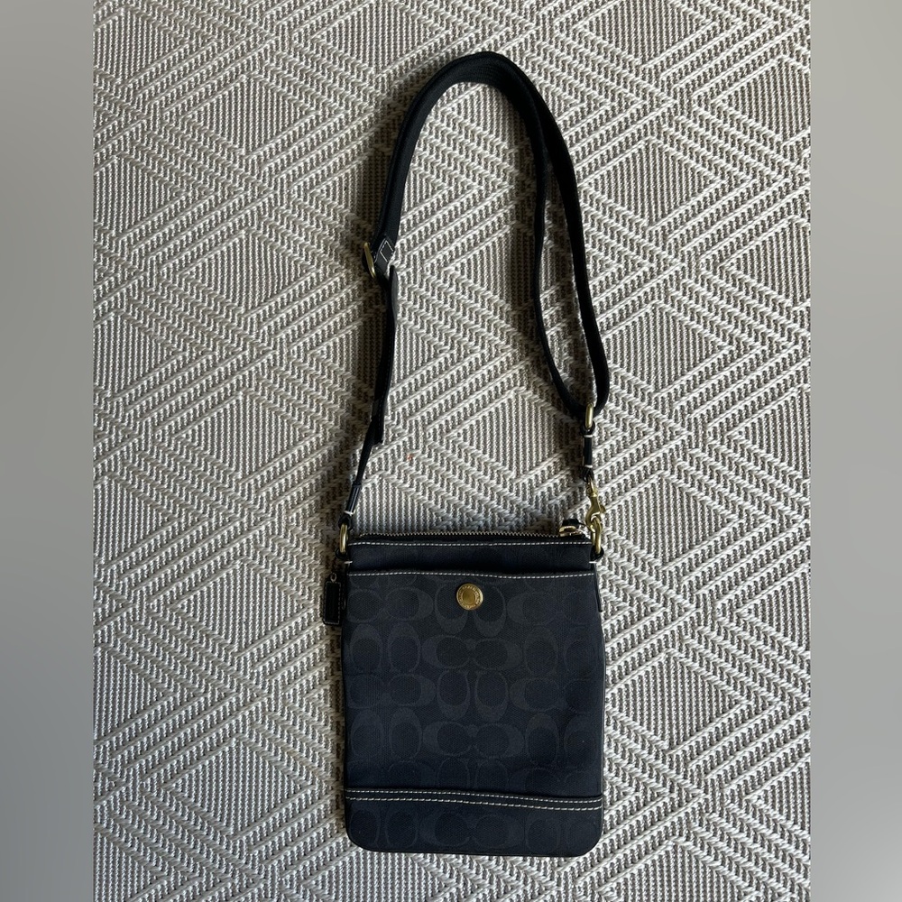 Coach Logo Black Crossbody Bag